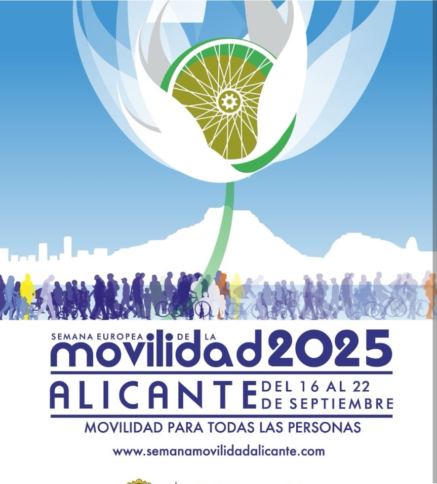 Cartel oficial de la Semana Europea de la Movilidad Alicante 2025